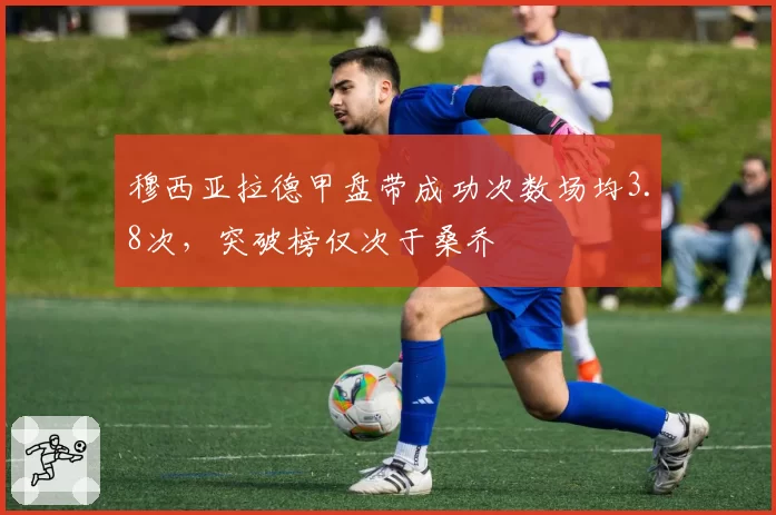 穆西亚拉德甲盘带成功次数场均3.8次，突破榜仅次于桑乔
