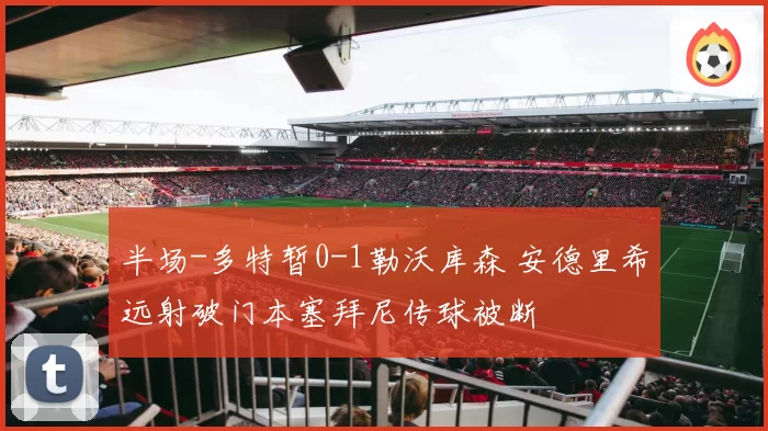 半场-多特暂0-1勒沃库森 安德里希远射破门本塞拜尼传球被断